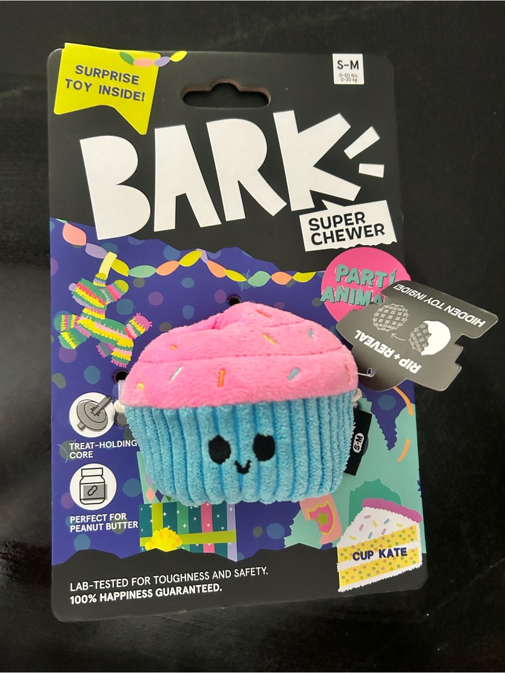 Bark Blue & Pink Cupcake Super Chewer Dog Toy